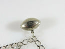 Circa 1960's Sterling Silver High School Charm Bracelet 7" TL Football, Diver,  Pennant, Guitar