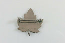 Vintage Maple Leaf Brooch Pin Nice Acid Washed Style Textured Sterling Silver