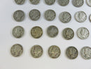 Lot of 50 Mercury Silver Dimes 90% Silver Mixed 1940s Dates Circulated Coins 90% silver coins 1940s silver dimes