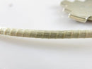 Sterling Silver Mesh Slide Necklace Southwestern Hardstone Geometric Pendant