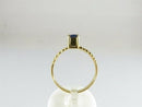 20K Gold .75 Carat Round Cut Natural Blue Sapphire Solitaire Ring Size 9.75