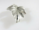 Curtis Creations Brushed & Polished Sterling Silver Leaf Brooch