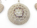 Designer Quality Sterling Silver Ball Necklace & Ball Mesh Pendant and Earring S