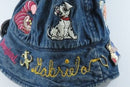 c1990's Disneyland Bucket Hat Denim with Characters and Pins Gabriela