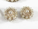 Exquisite Antique 950 Silver Domed Cannetille Etruscan Revival Jewelry Suite