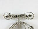 Unique Integrity Sterling Silver Rhinestone Bird Cage Brooch