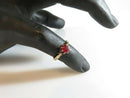 Victorian 14K Gold Ruby Engagement Ring Antique Prong Setting Engraved Date c.1887 Size 4.25
