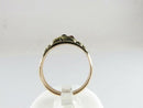 Victorian Child’s Ring Size 2 in Unmarked Gold or Gold-Filled with Garnet; Two Stones Intact, One Missing