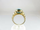 Retro 14K Turquoise Solitaire Nugget Pinky Ring Size 7 3/4 Hallmarked 14K GSI