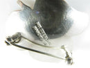 Artisan Signed Handmade Sterling Silver Leaf Pin Brooch 1 3/8 x 1 7/16 5.6gr