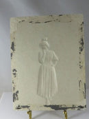 c1902 Alfred S Cambell Unusual 3 Dimensional Relief Scene Woman on the Beach