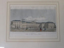 Schönbrunn Palace near Vienna, Austria, Handcolored Engraving View of Schönbrunn