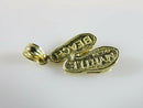 14K Yellow Gold Myrtle Beach Flip Flop Pendant, Solid 1.3 g
