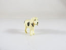 Old Figurine of an English Foxhound Dog Handmade Okimono 1" x 3/4"