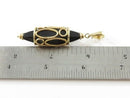 14K Milor Italy Faceted Onyx Enhancer Pendant with Twisted Wire Gold Frame