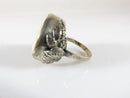 Beautiful Antique Style Japanese Satsuma Sterling Ring Seated God Immortal