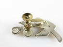 Vintage Unmatched Figural Flower Leaf Stem Abalone & Sterling Single Silver Earring