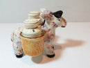 Vintage Unique Pack Mule Water Urns Hand Painted Salt Pepper Shaker Set SP89