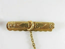 Victorian 14K Gold Filled Hat Pin with Hat Bar Pin & Chain Assembly