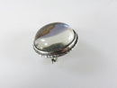 Unusual Antique Blue Morpho Butterfly Wing Brooch 925 Bubble Glass Brooch
