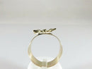 Antique 13K Gold Diamond Butterfly Figural Cigar Band Ring Victorian Era (≈2.8 g)