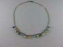 16" TL Sterling Silver Boho Bead & Multicolored Ball Enhancer Necklace