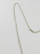 Vintage Sterling Wire Wrapped Post Form Christian Cross with 24" Box Chain Neckl