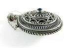 Old Palestine Sterling Round Perfume Scent Flask Fancy Chatelaine Perfume Bottle