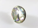 Vintage Unmatched Large Oval Abalone & Sterling Disc Taxco APO Single Silver Earring