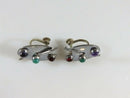 Amethyst & Glass Artist Palette Board Earrings by Artisan Shop Maricela 925