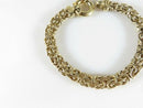 Byzantine Chainmail Gold Washed Sterling Silver 7 3/4" Long Chunky Bracelet