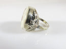 Japanese Satsuma Deity God of Fortune Hand Painted Button Ring Sterling