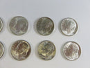 Group of 10 US Roosevelt Silver Dimes 90% Silver Lot 12 90% silver dimes US silver coins Roosevelt dimes lot used