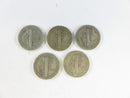 Lot of 5 Mercury Silver Dimes 90% Silver 1940s Dates Collectible Coins Mercury dimes 90% silver coins 1940s silver dimes
