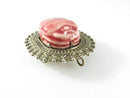 A Rare Miyamoto Shoto Scarab Brooch Pendant in Red Circa 1965
