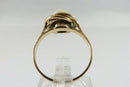 Antique 14K Gold & 6.8mm Solitaire Pearl Wedding Ring Women's Size 7