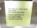 Vintage 3D Sterling Silver & Crystal Plaque Hand Crafted by SAAD Israel