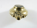 Victorian Gold Filled Floral Taille d'épargne Brooch with Dangle