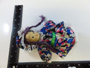 Vintage Asian Style Purple Haired Girl Porcelain Head Sand Filled Body?