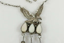 Patriotic American Eagle Necklace Sterling Artisan Robert Becenti Navajo 17.5"