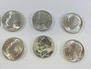 Lot of 10 US Roosevelt Silver Dimes 90% Silver Mixed Mint Marks 90% silver dimes US silver coins Roosevelt dimes lot