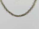 Sterling Silver Herringbone 1.3mm x .76mm Necklace with Woven Accents 16 3/4" TL