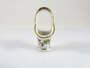 Hand Painted Japan Miniature Gold Gilt Wedding Basket Porcelain Ceramic Miniature