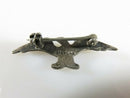 Patriotic Eagle Pin Spread Wings Vintage Sterling Silver Lapel Pin Mid Century