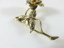 Vintage Gold Vermeil Sterling Silver Beau Flower Brooch