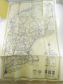 1927 Rand McNally New England Auto Road Map Liberty Magazine Auto Dept Folding Pocket Map in Cardstock Sleeve USA