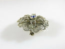 Vintage Topazio Portugal Q925 Sterling Silver Enamel Flower Pin