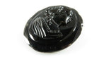 Antique Faceted Glass Cameo Mourning Brooch Multi Layered Glass French Jet