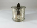 Rare Antique Sterling Silver Etched Mustard Pot 1877 by Robert Harper London
