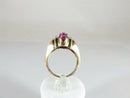 Faith 10K Gold Ring with Lab Created Pink Spinel Waterfall Style Size 4.25